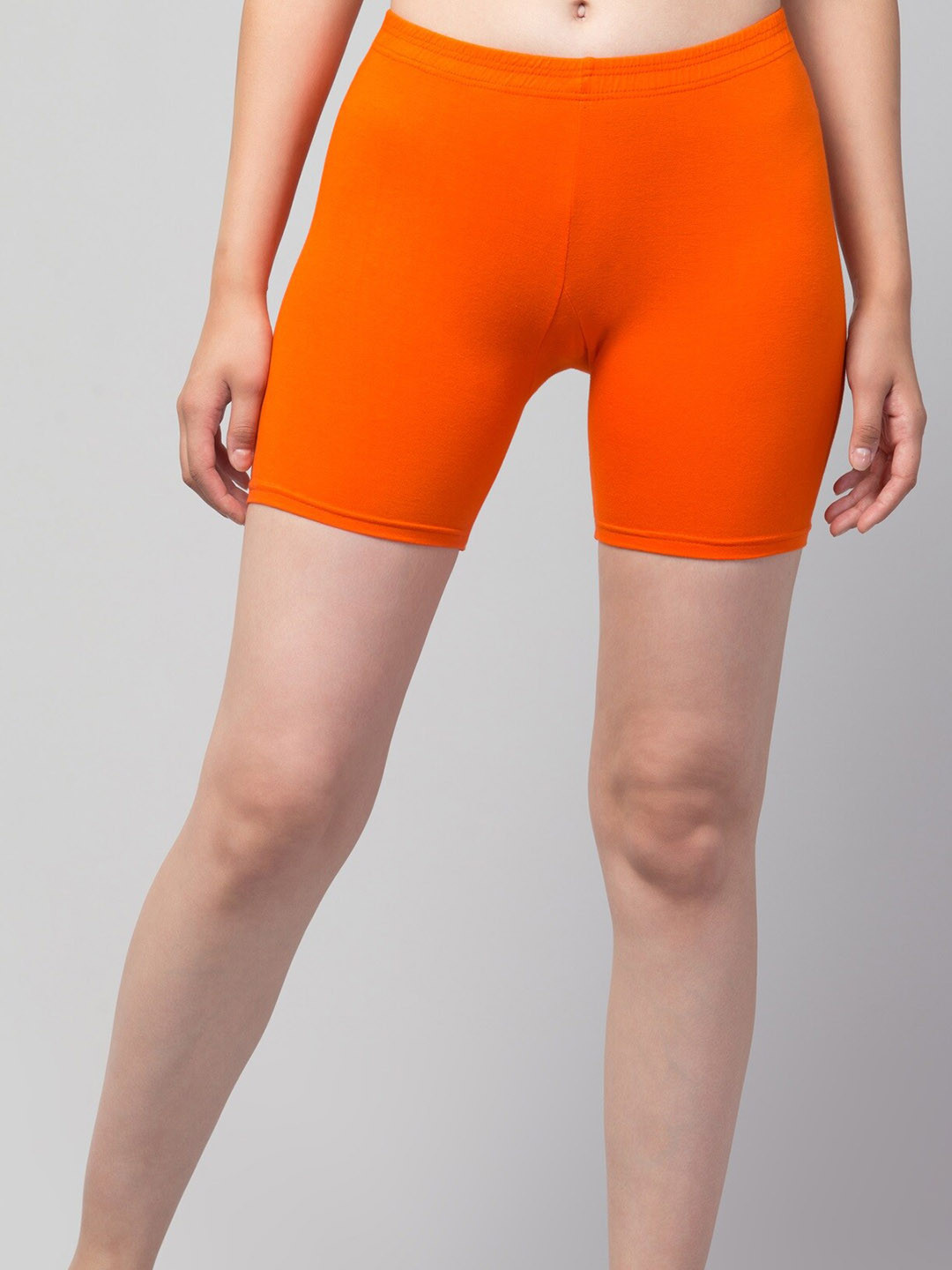 

Apraa & Parma Women Mid-Rise Gym Boy Short Briefs, Orange