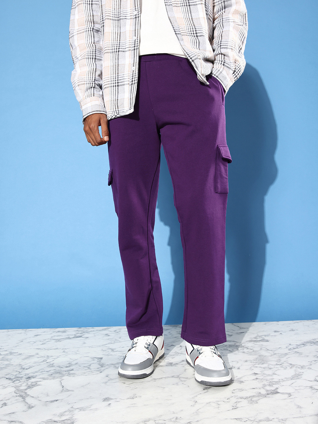 

Stormborn Men Cargo Trousers, Purple