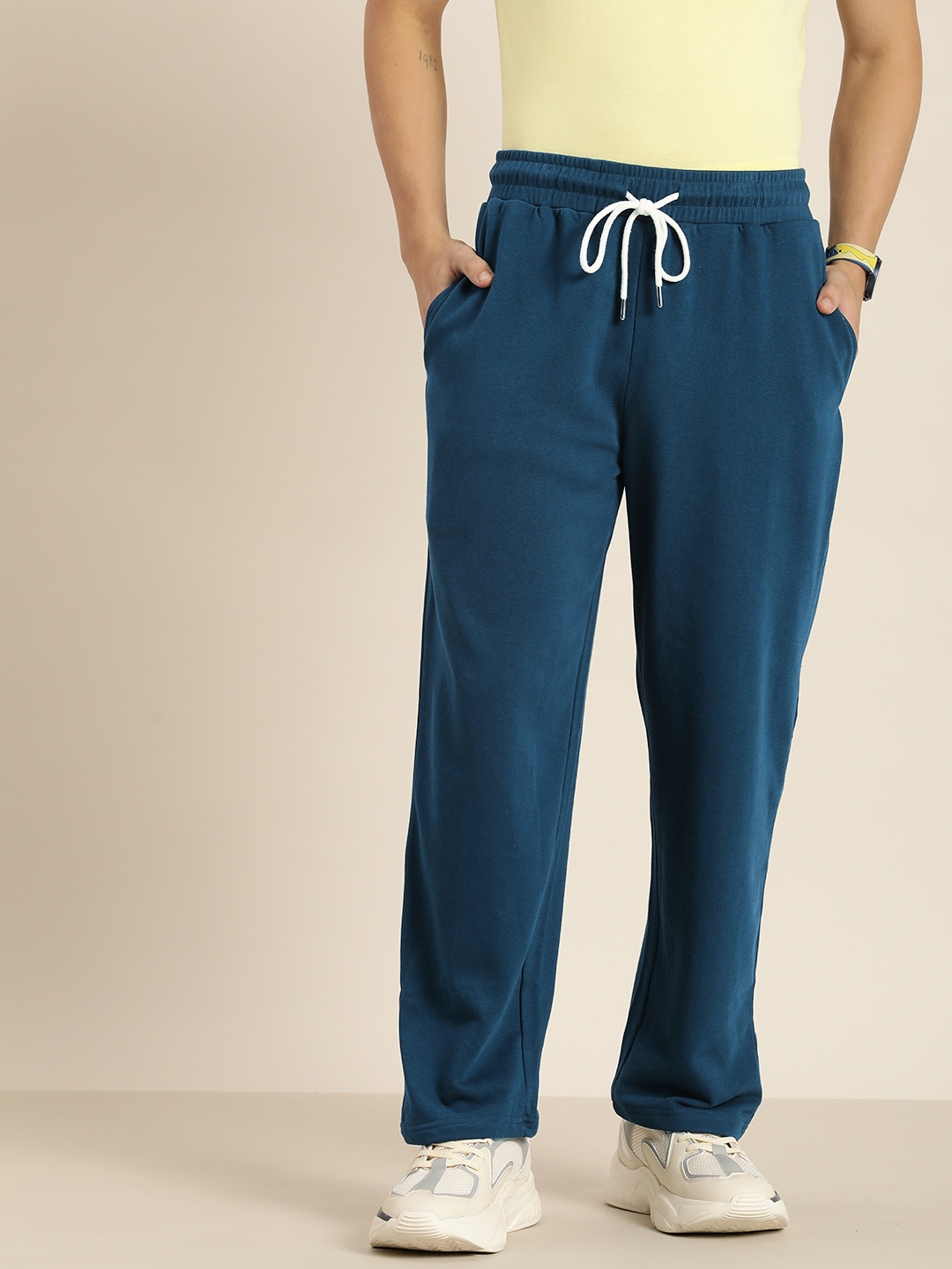

DILLINGER Men Light Weight Relaxed Baggy Knitted Pants, Blue