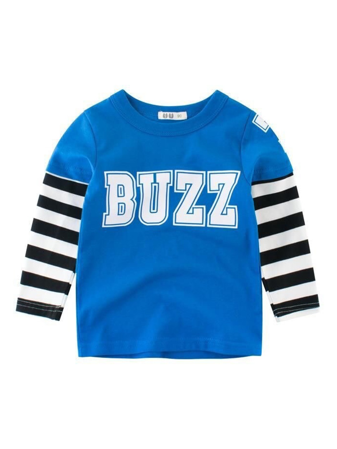 

Googo Gaaga Boys Typography Printed Long Sleeves Regular Fit Cotton T-shirt, Blue