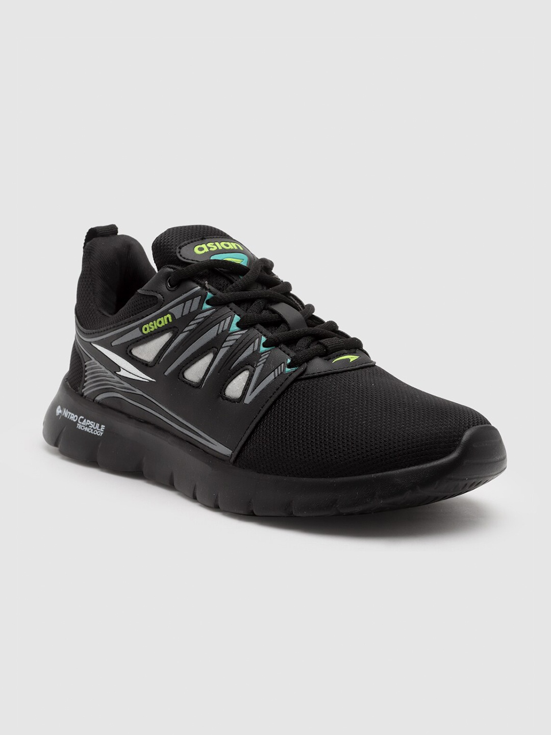 

ASIAN Men EXPRESS-11Mesh Running Shoes, Black