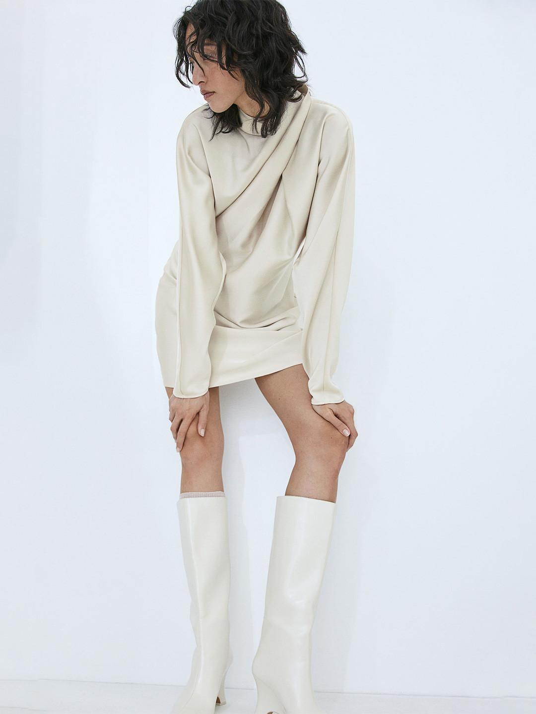 

H&M Draped Dress, White