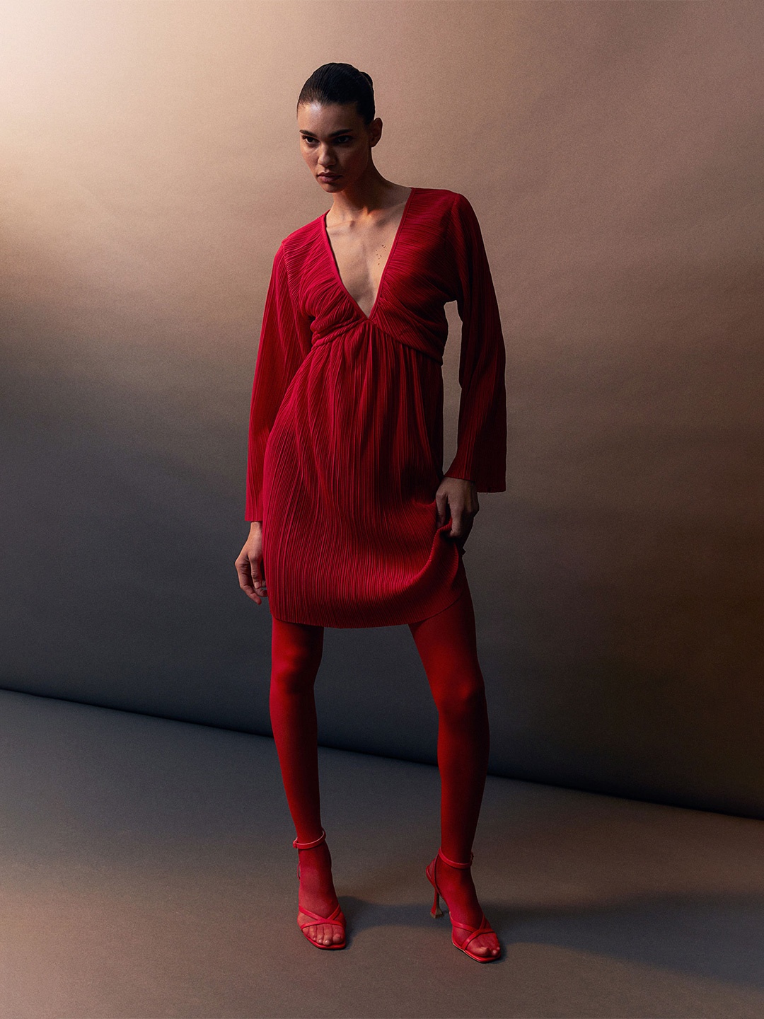 

H&M Plested Jersey Dress, Red