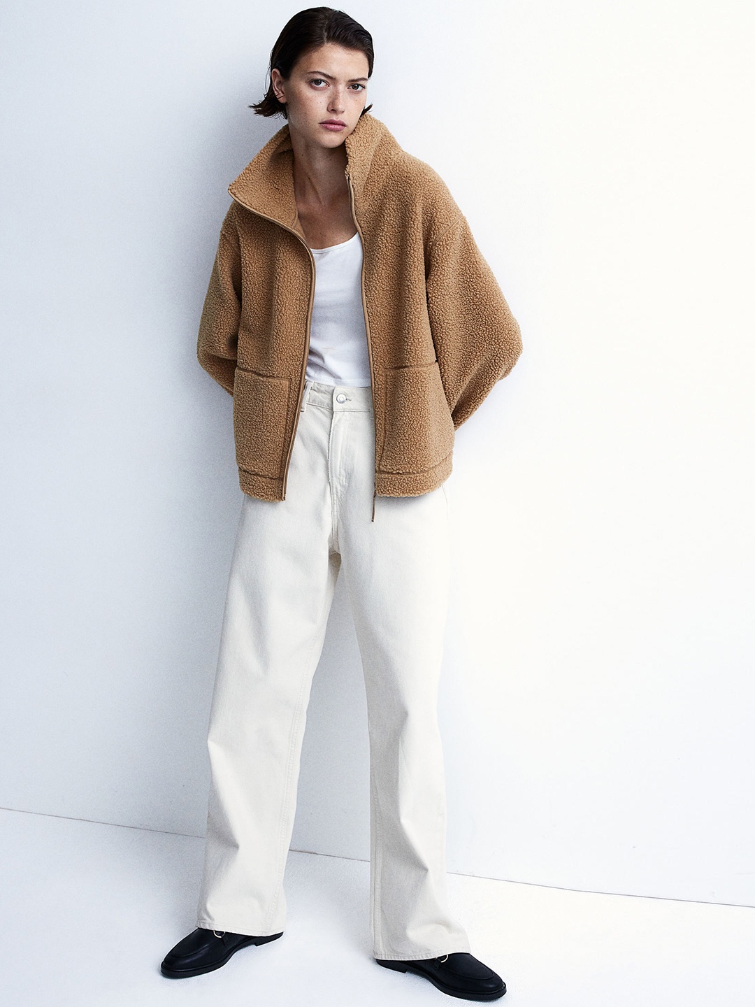 

H&M Teddy Jacket, Beige
