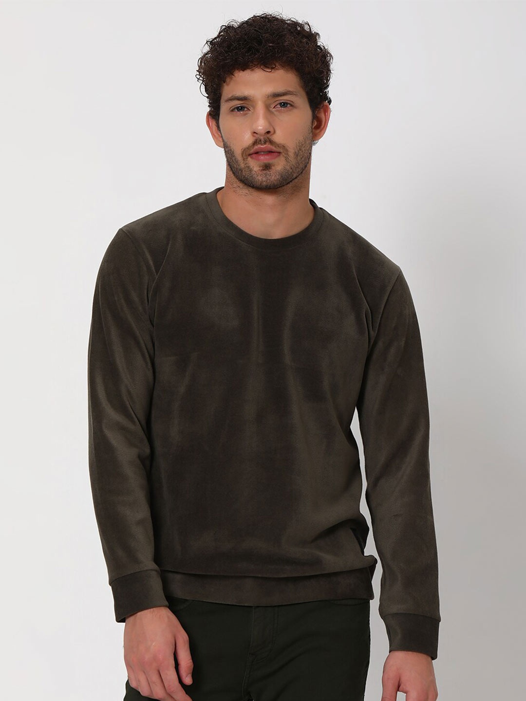 

Mufti Round Neck Sweatshirt, Olive