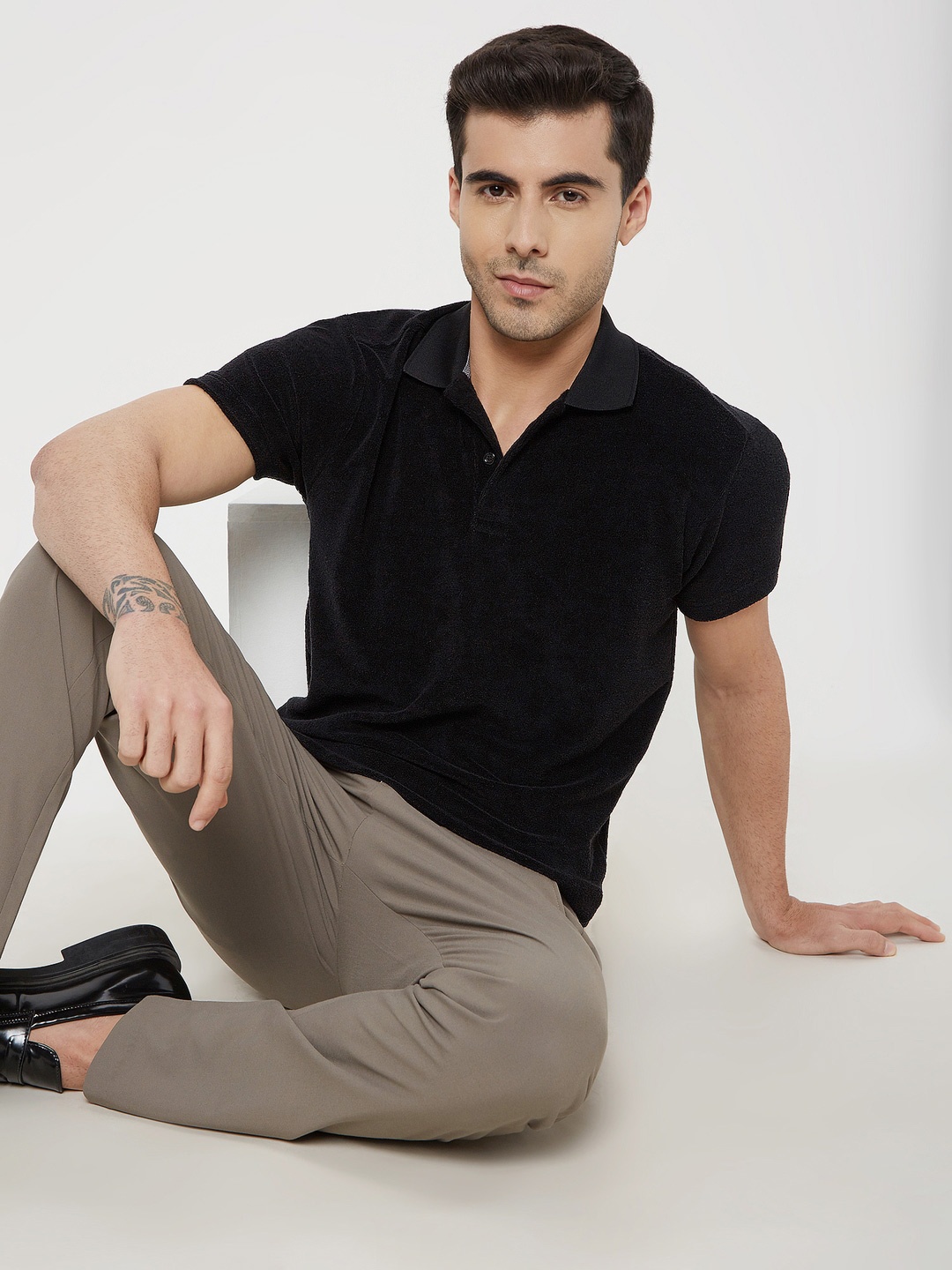 

Mufti Slim Fit Polo Collar Short Sleeves T-shirt, Black