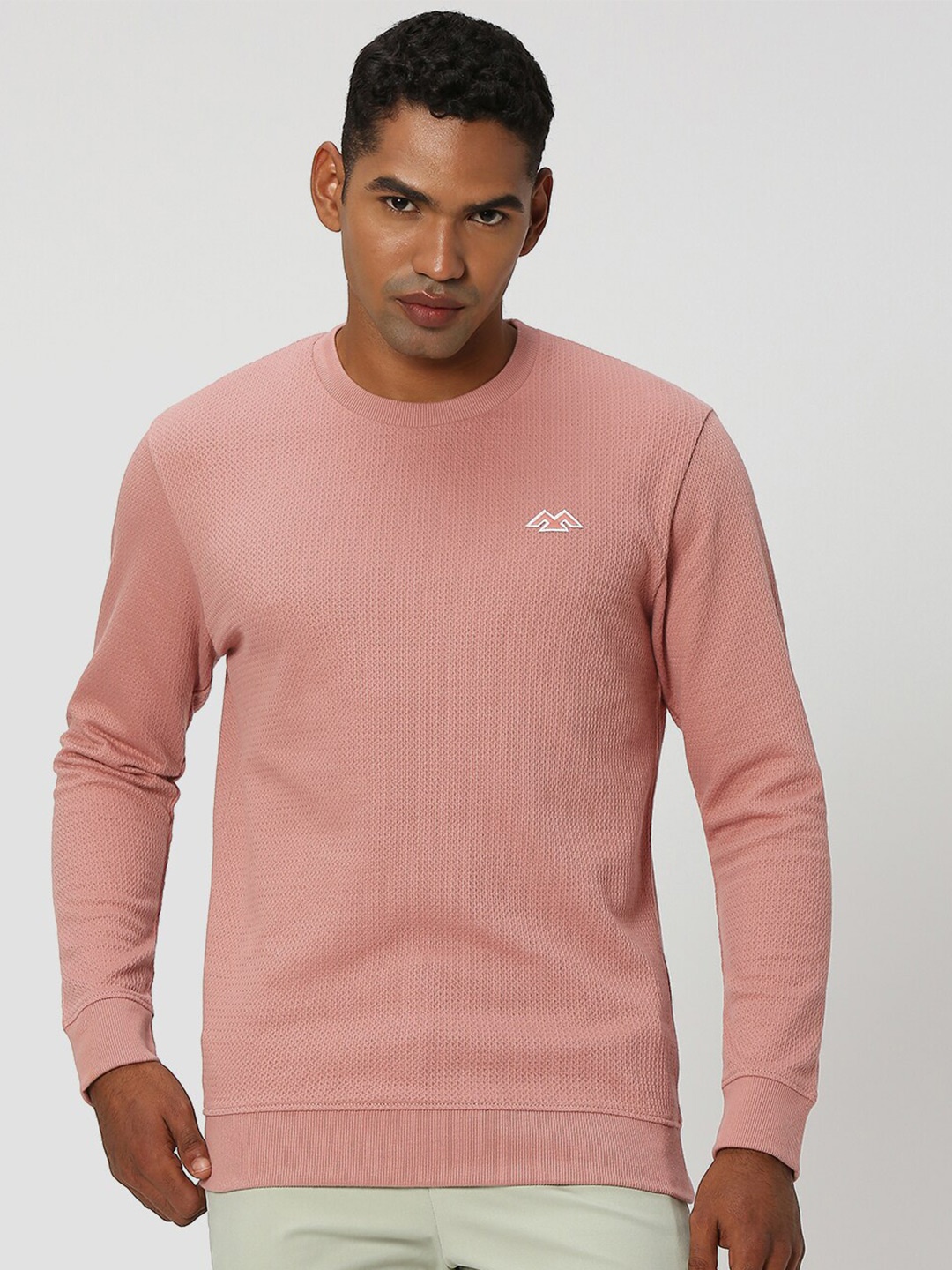 

Mufti Round Neck Long Sleeves Pullover Sweatshirt, Pink