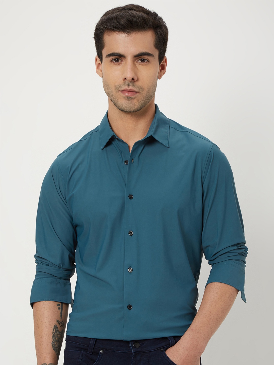 

Mufti Slim Fit Casual Shirt, Green