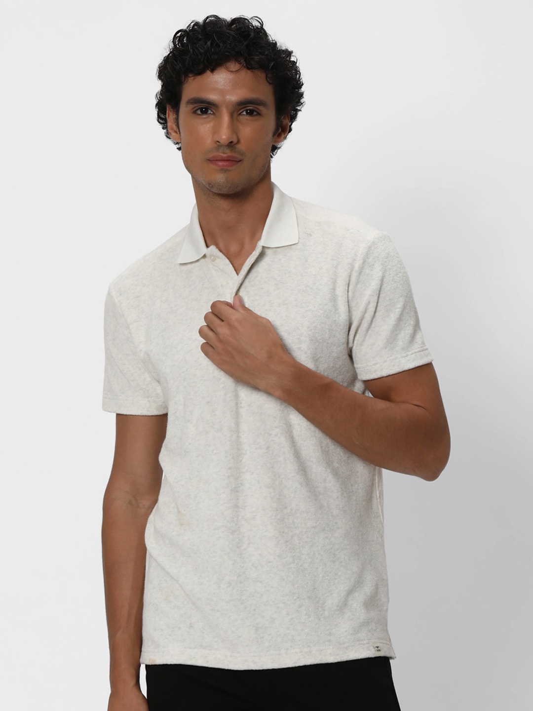 

Mufti Polo Collar Cotton Slim Fit T-shirt, White
