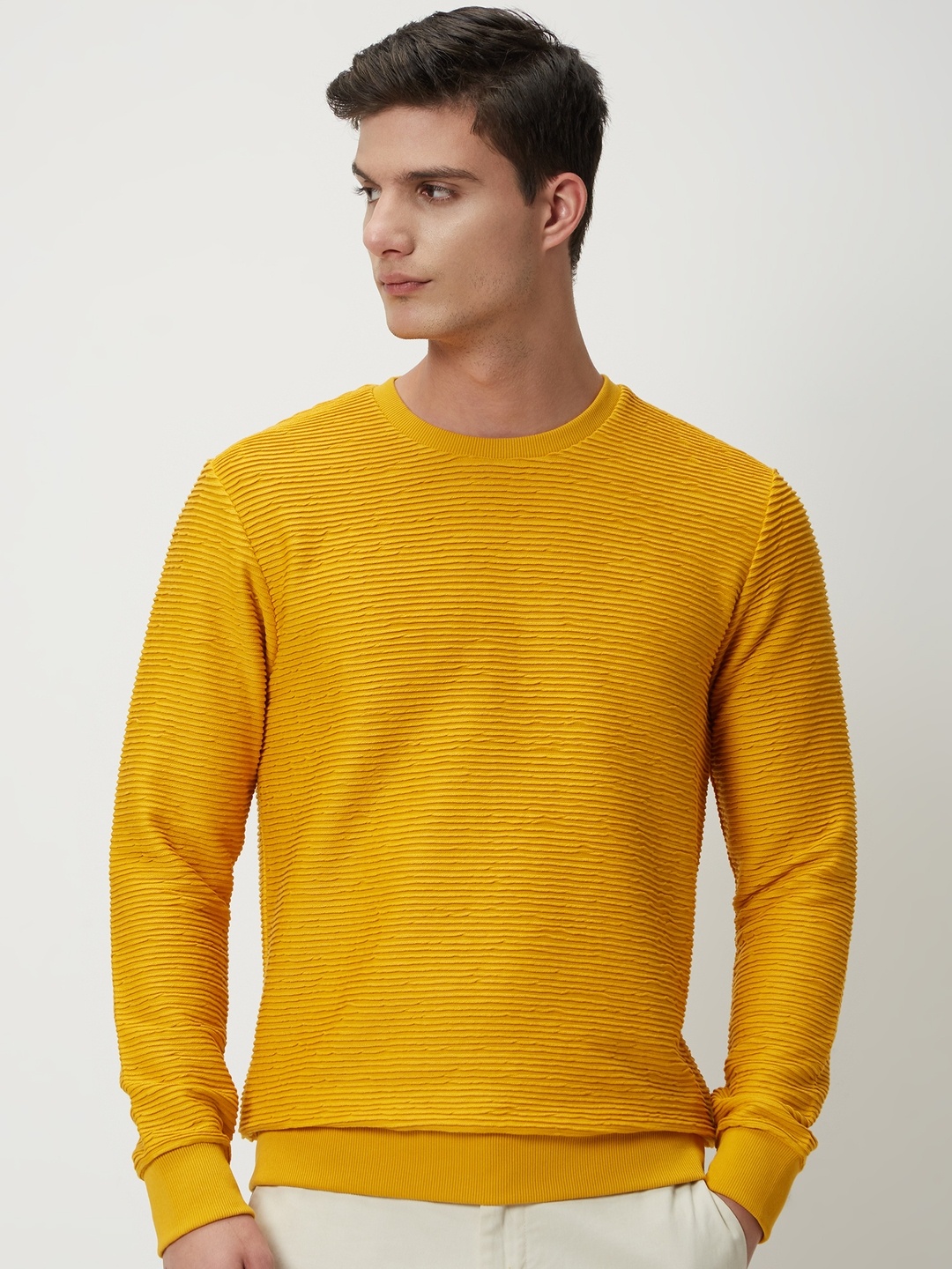 

Mufti Cotton Pullover Sweatshirt, Mustard