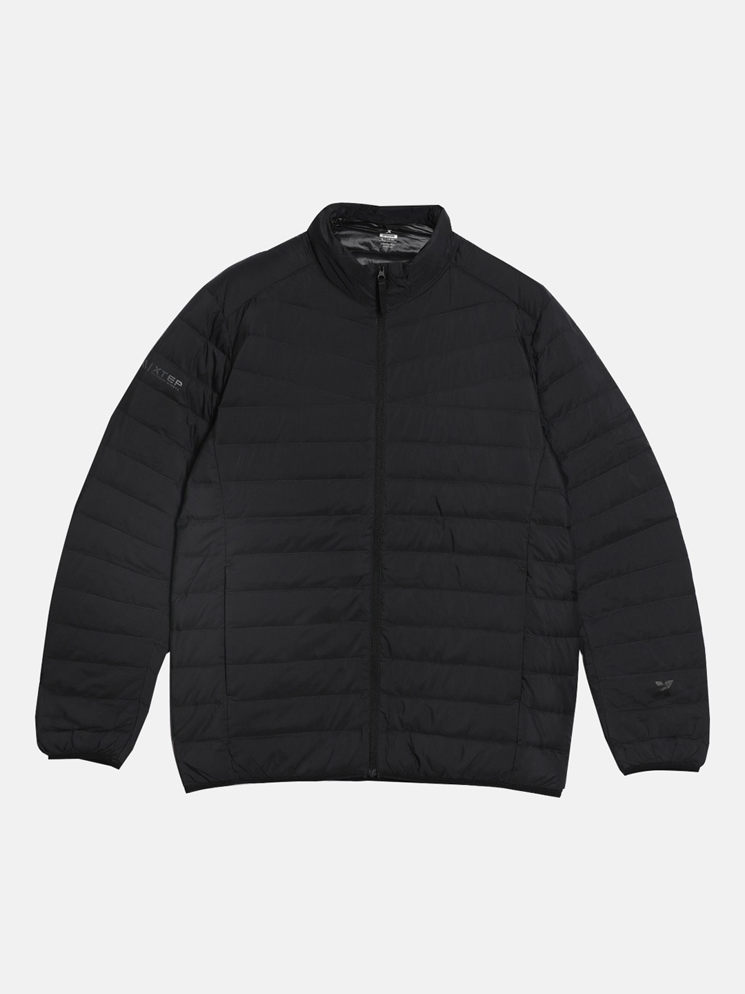 

Xtep Water Resistant Mock Collar Puffer Jacket, Black