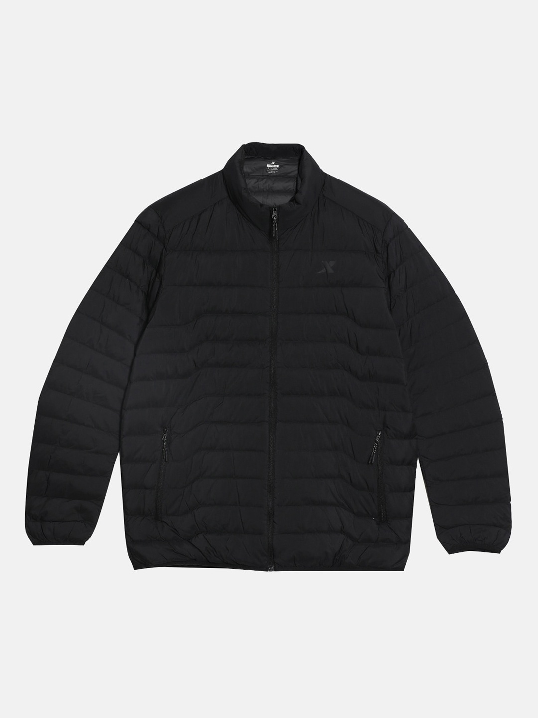 

Xtep Water Resistant Mock Collar Puffer Jacket, Black