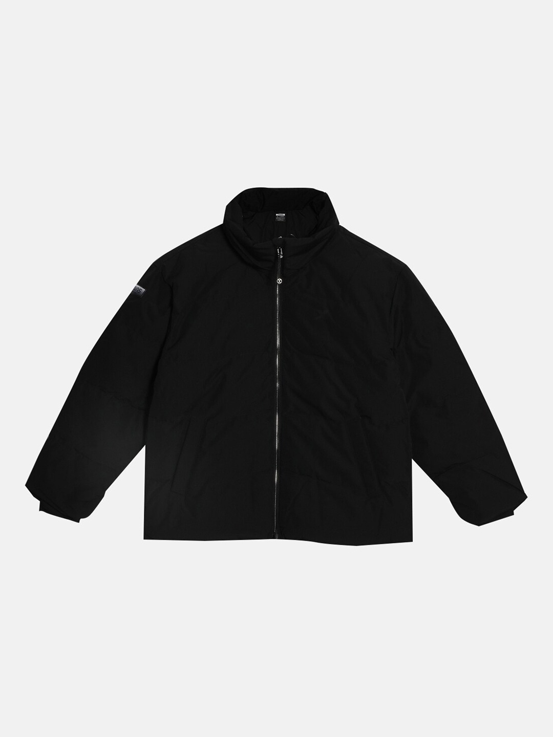 

Xtep Mock Collar Water Resistant Training or Gym Pure Polyamide Padded Jacket, Black