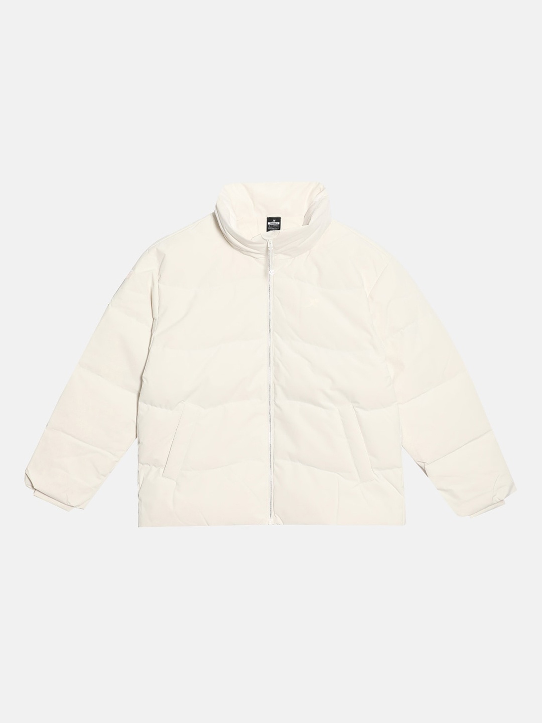 

Xtep Mock Collar Long Sleeves Water Resistant Outdoor Pure Polyamide Padded Jacket, White
