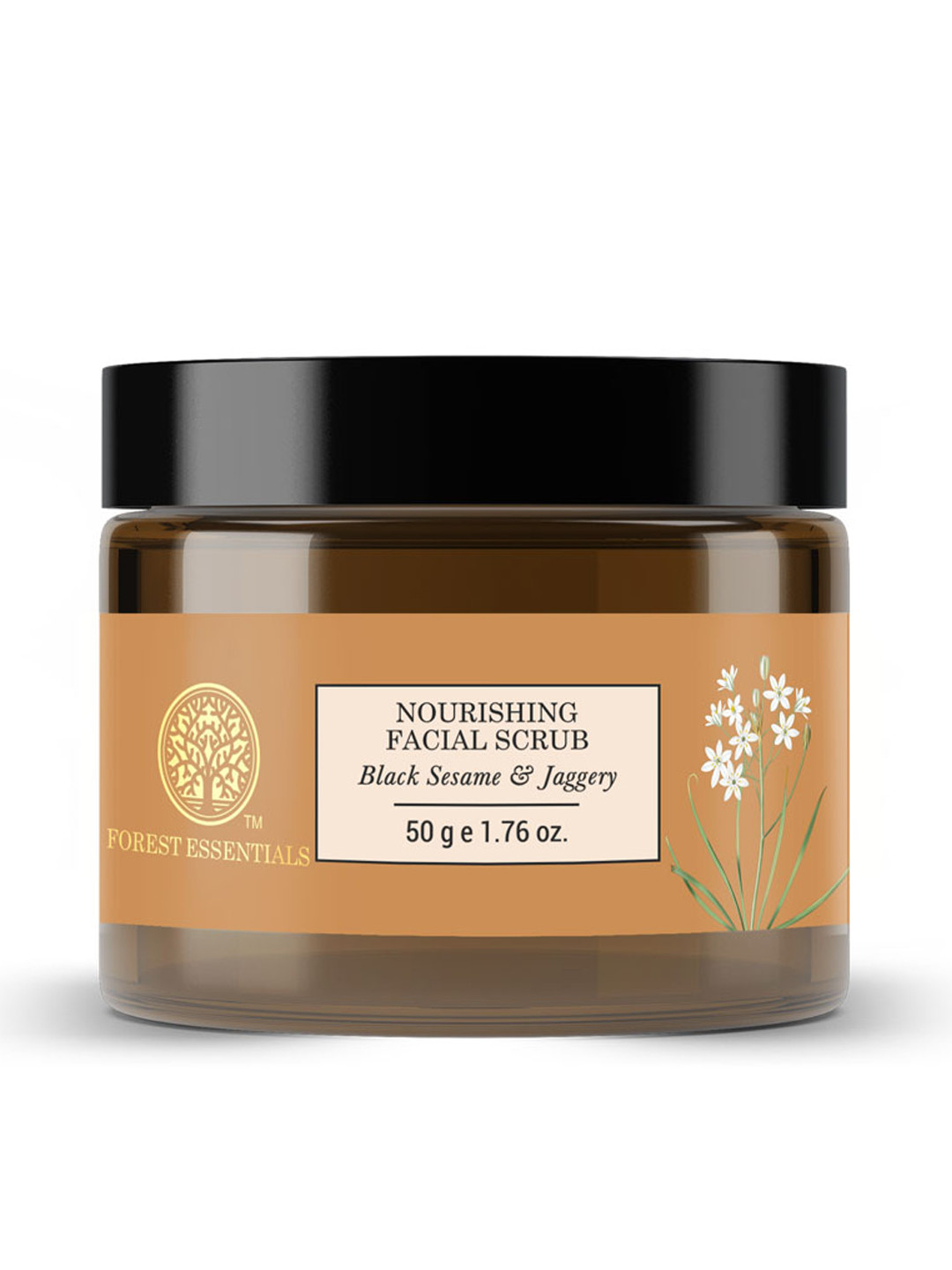 

Forest Essentials Nourishing Facial Scrub with Black Sesame & Jaggery - 50 g, Brown