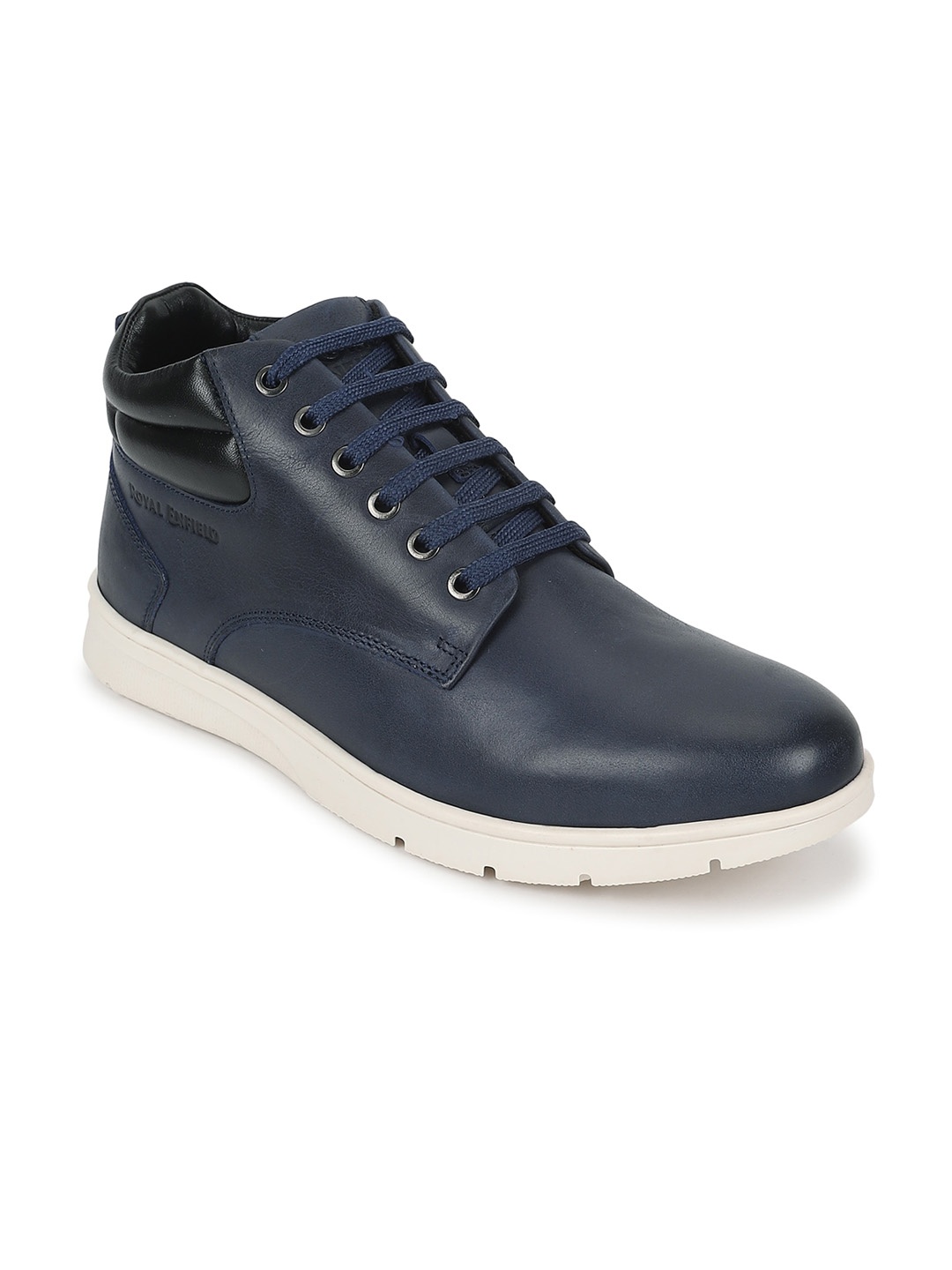 

Royal Enfield Men Clasic Leather Sneakers, Navy blue