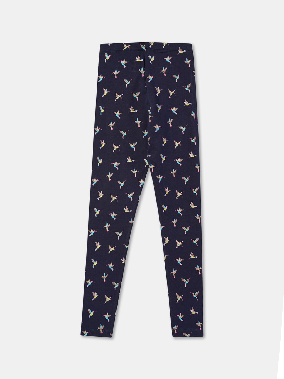 

R&B Girls Printed Cotton Leggings, Blue
