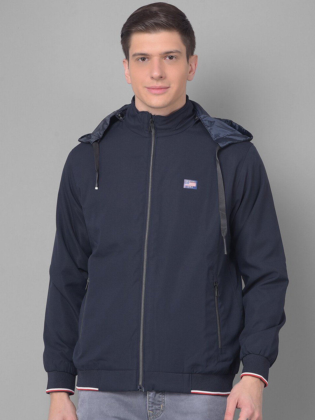 

COBB Lightweight Hooded Bomber Jacket, Navy blue