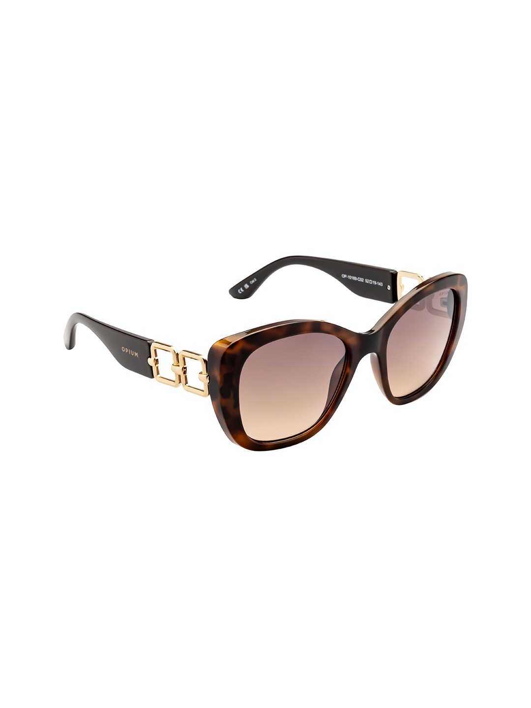 

OPIUM Women Oval Sunglasses With UV Protected Lens OP-10169-C02-52-, Brown