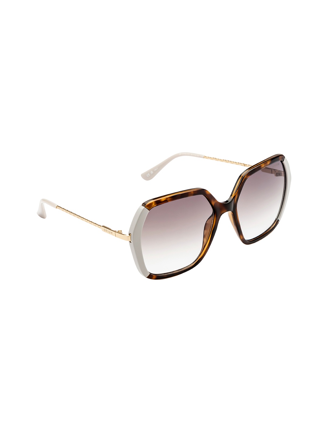 

OPIUM Women Rectangle Sunglasses With UV Protected Lens OP-10163-C03-55, Brown