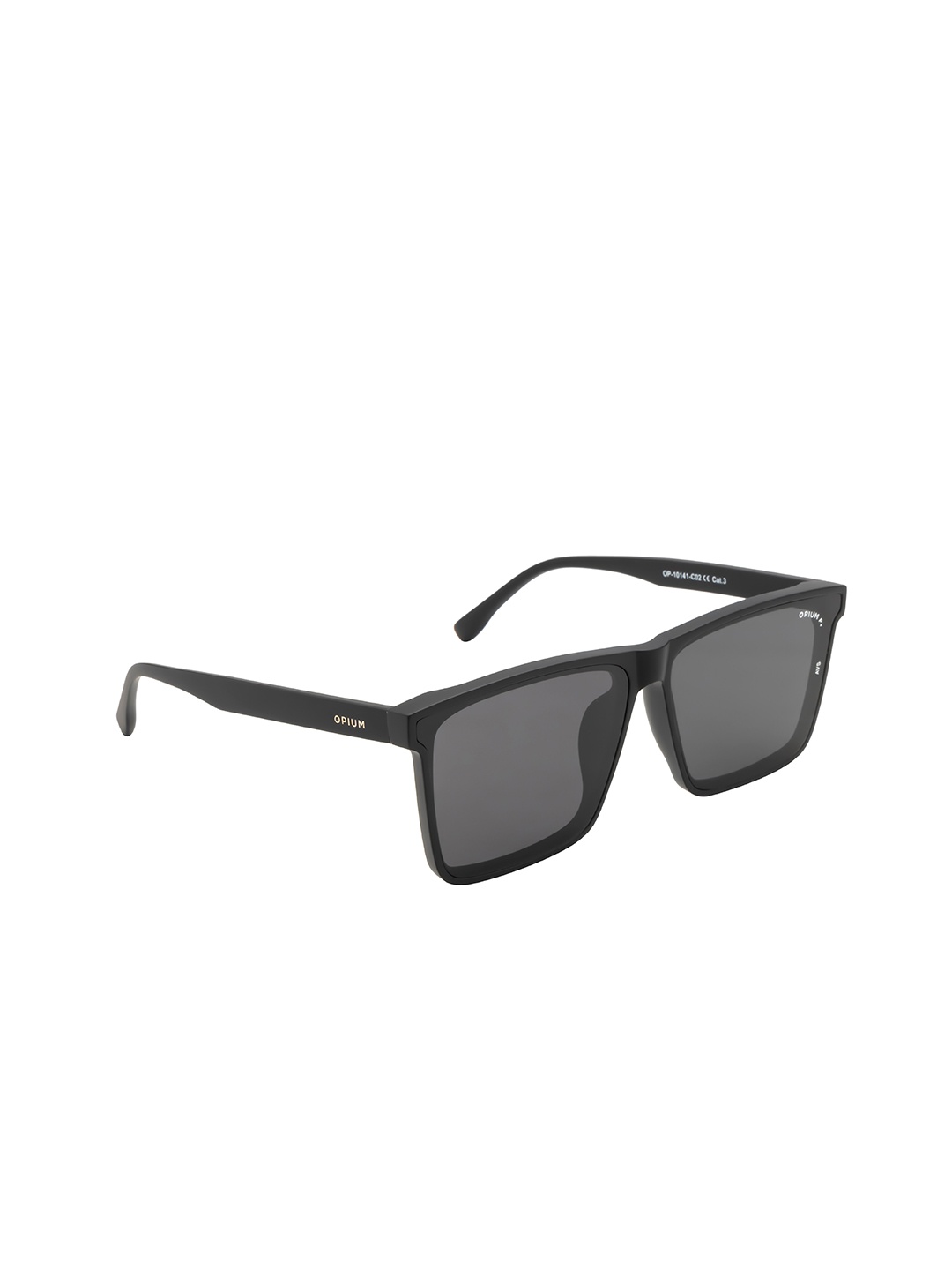

OPIUM Men Rectangle Sunglasses With Polarised And UV Protected Lens, Grey