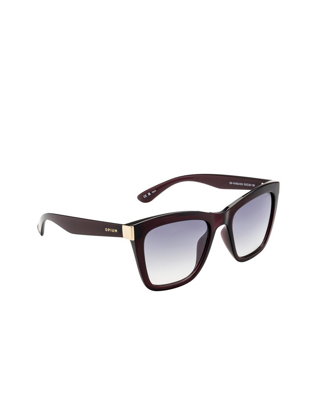 

OPIUM Women Cateye Sunglasses with UV Protected Lens OP-10183-C03-53-Crystal Violet, Grey