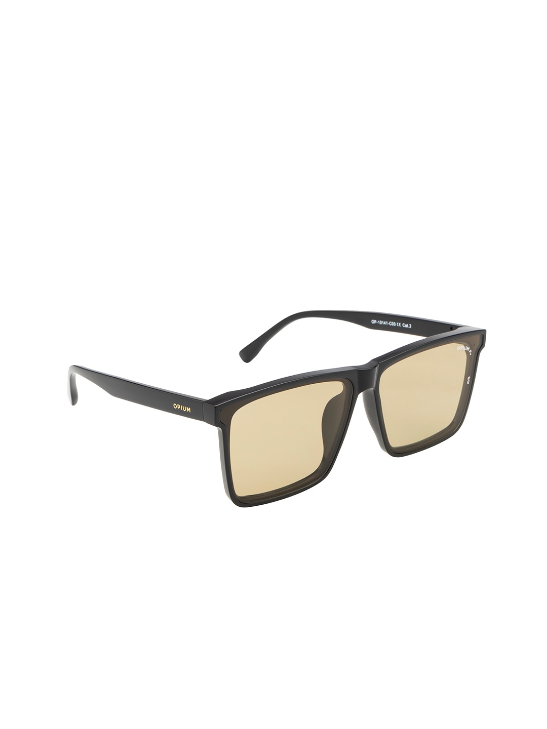 

OPIUM Men Wayfarer Sunglasses with Polarised and UV Protected Lens OP-10141-C03-Black, Yellow