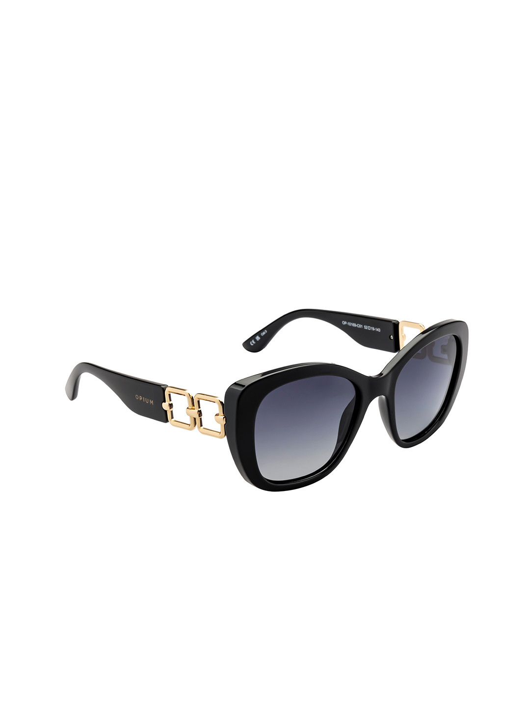 

OPIUM Women Oval Sunglasses with Polarised And UV Protected Lens OP-10169-C01-52, Blue