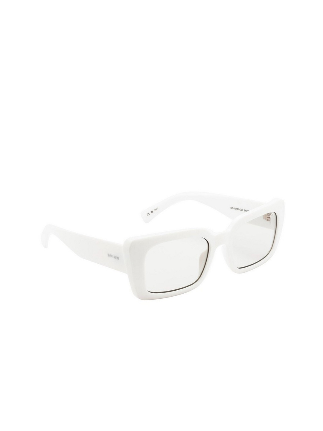 

OPIUM Women Rectangle Sunglasses with UV Protected Lens OP-10181-C03-54, White