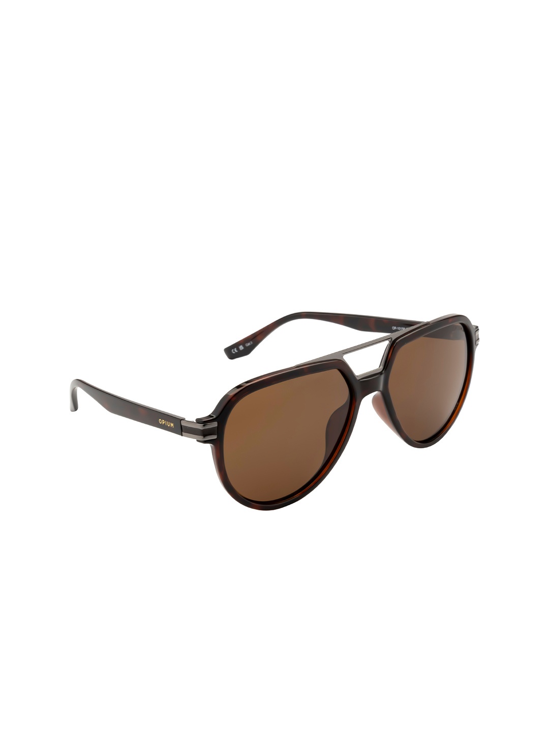 

OPIUM Men Aviator Sunglasses with Polarised and UV Protected Lens OP-10156-C02-56-, Brown