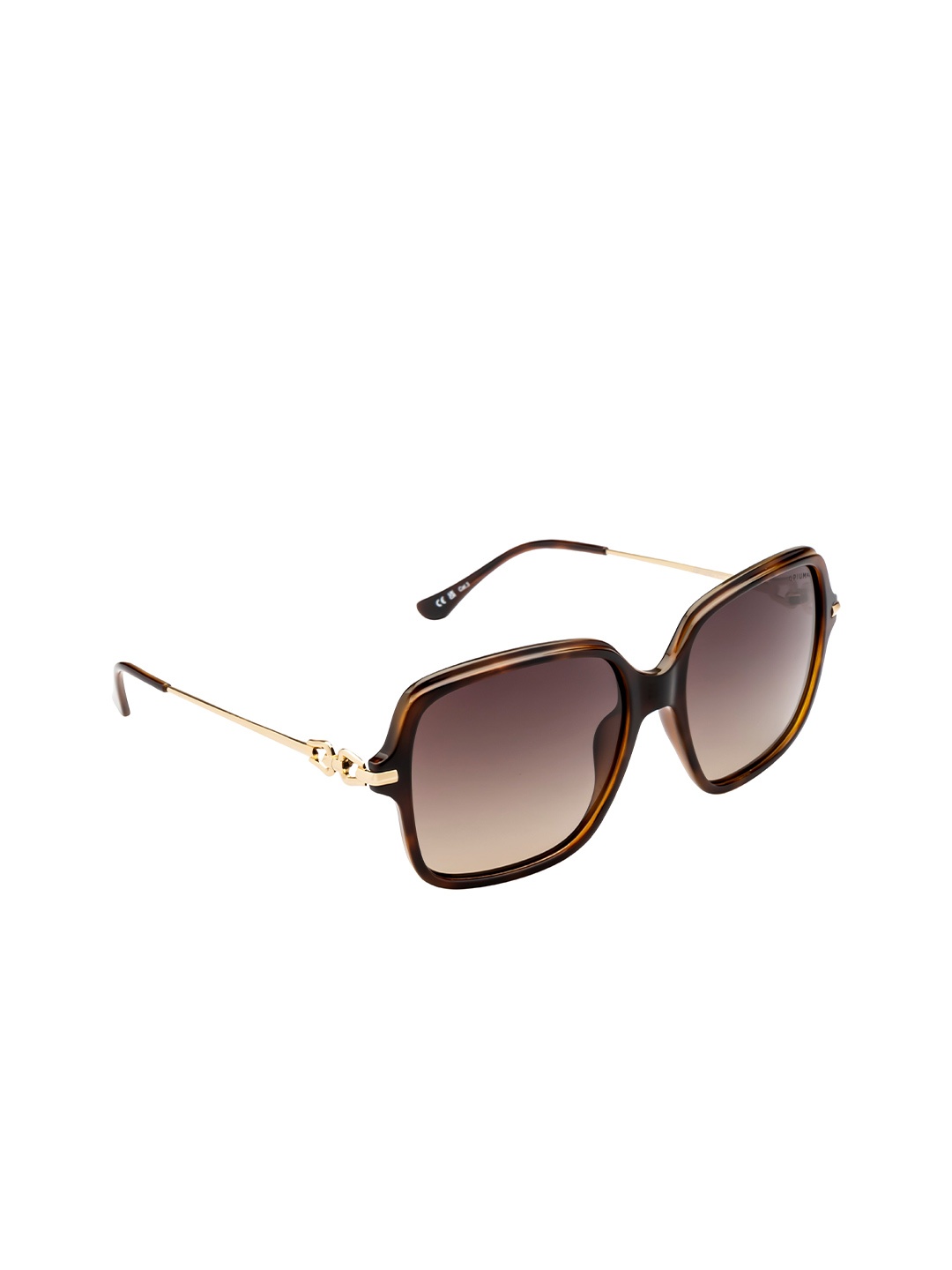 

OPIUM Women Lens & Square Sunglasses With Polarised & UV Protected Lens OP-10167-C02-55, Brown