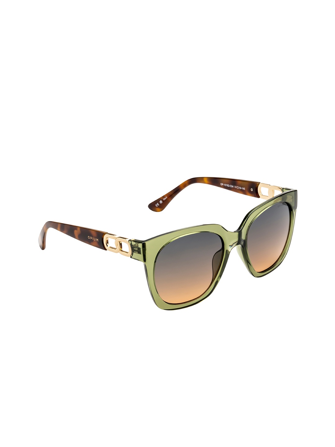 

OPIUM Women Square Sunglasses With UV Protected Lens OP-10162-C04-54, Green