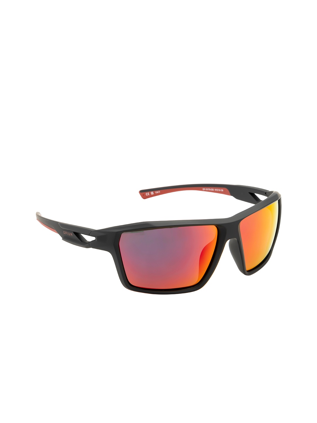 

OPIUM Men Sports Sunglasses With Polarised & UV Protected Lens OP-10175-C02-61, Red