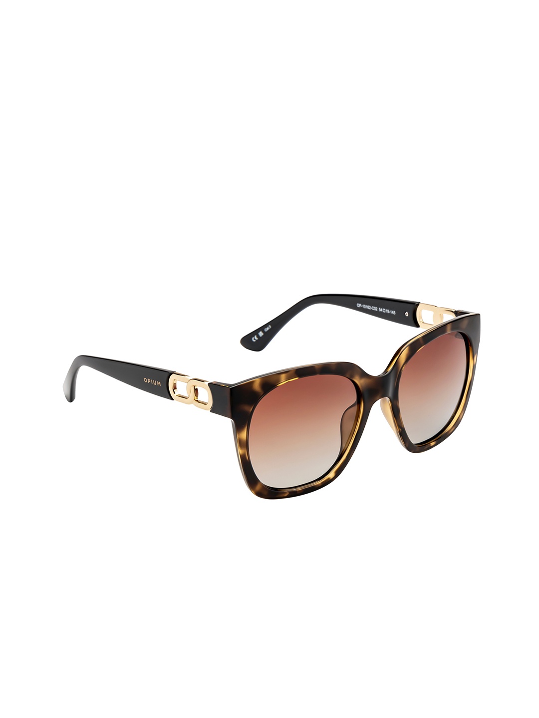 

OPIUM Women Square Sunglasses With Polarised and UV Protected Lens OP-10162-C02-54, Brown