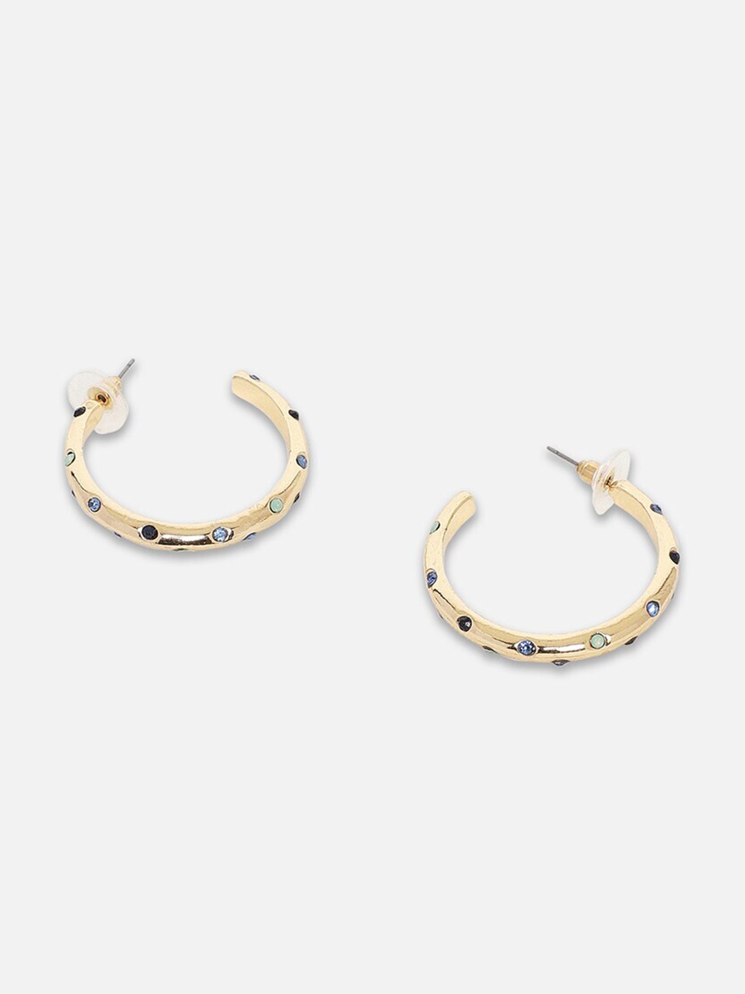 

FOREVER 21 Contemporary Half Hoop Earrings, Gold