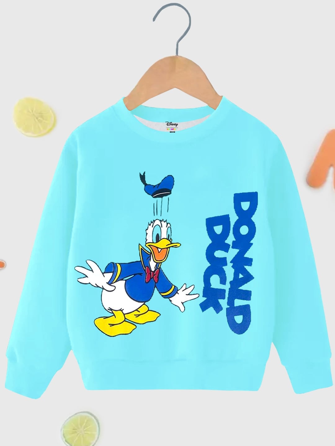 

KUCHIPOO Kids Donald Duck Printed Fleece Pullover Sweatshirt, Blue