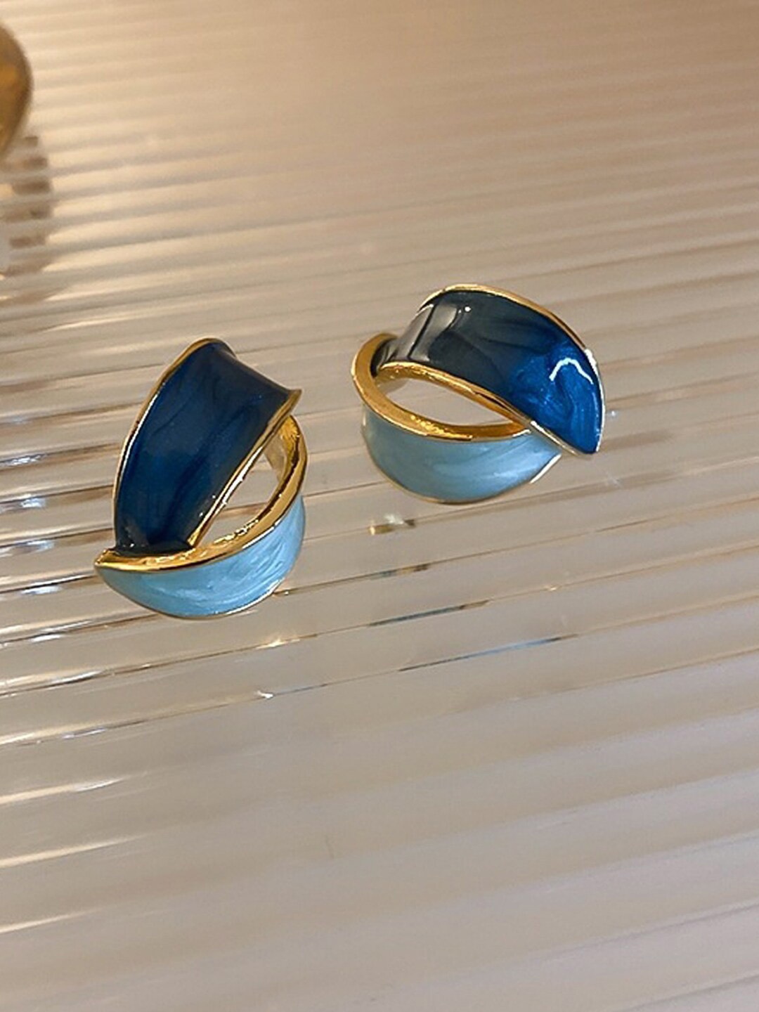FIMBUL Gold-Plated Enamelled Studs