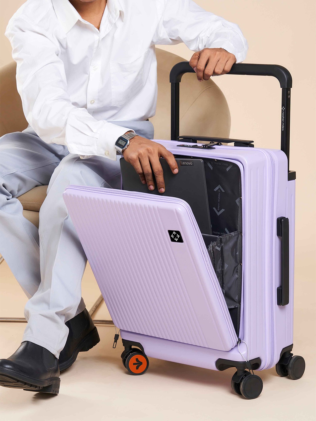 

Nasher Miles Silicon Valley Hard-Sided Polypropylene Cabin Purple Trolley Bag 20Inch 55cm