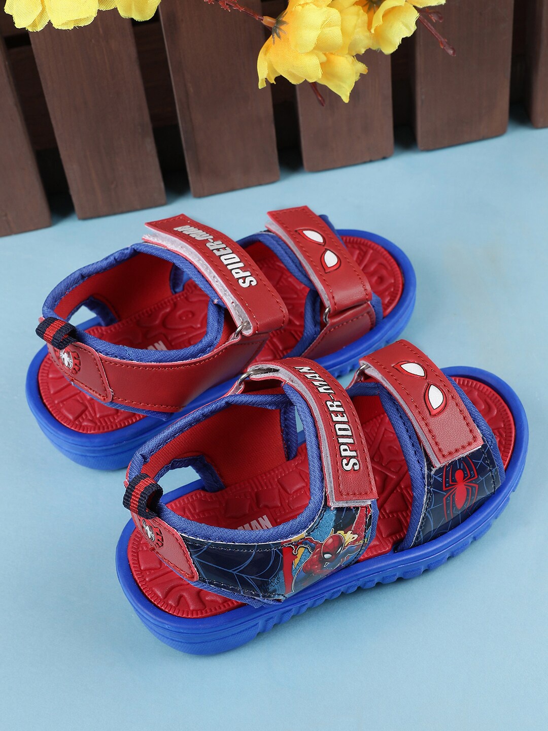 

Kids Ville Boys Spiderman Printed Sports Sandals, Red