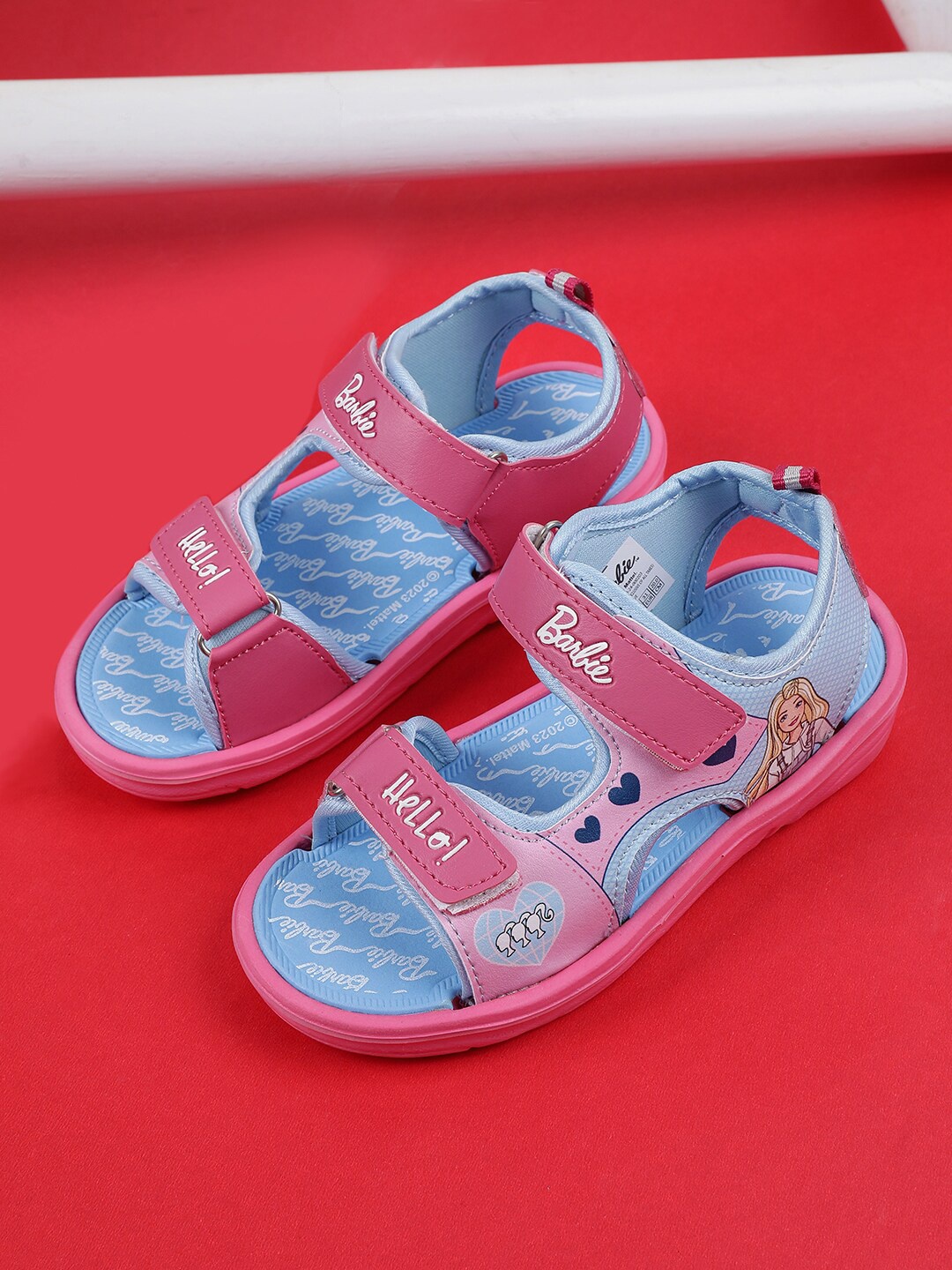 

Kids Ville Girls Barbie Printed Sports Sandals, Blue