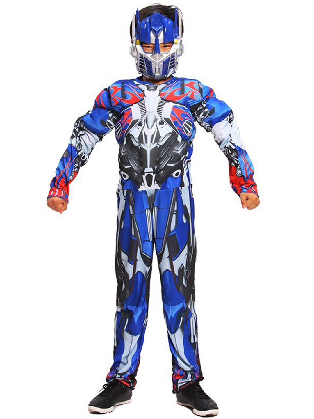 

JENNA Unisex Kids Cosplay Optimus Prime Costume Printed T-shirt with Trousers, Blue