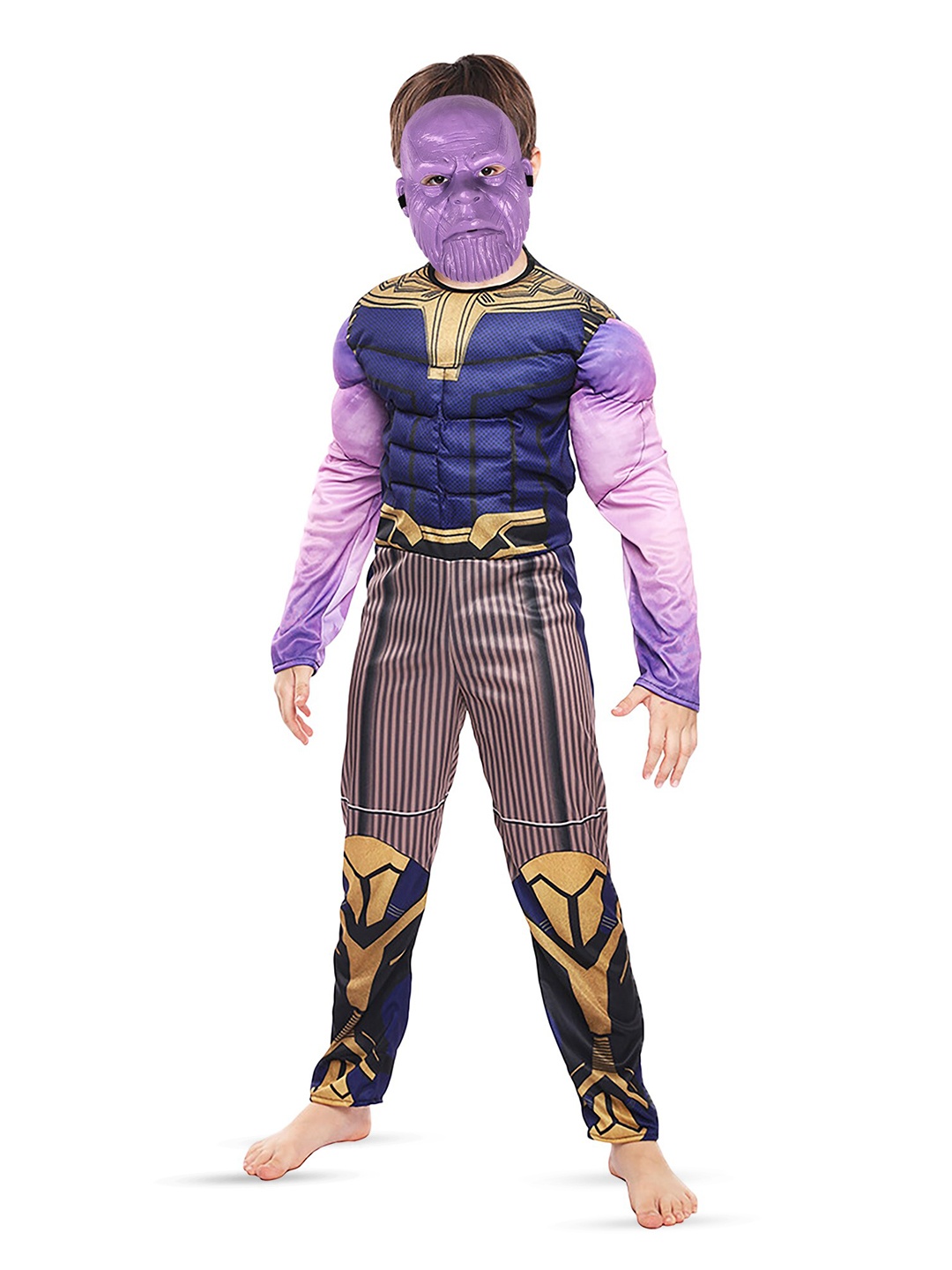 

JENNA Unisex Kids Thanos Costume Top with Trousers, Purple