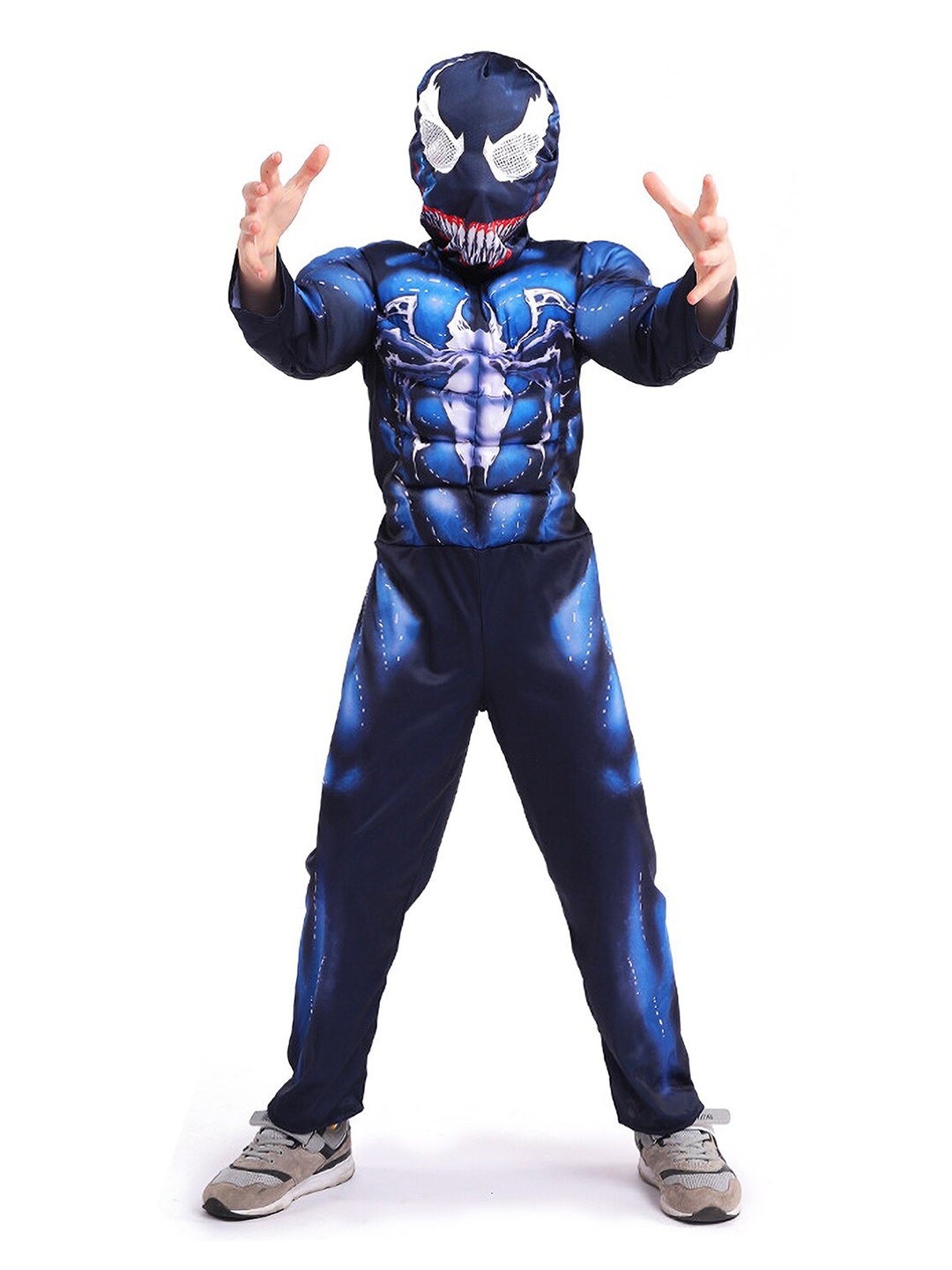 

JENNA Unisex Kids Venom Costume T-shirt with Trousers, Black