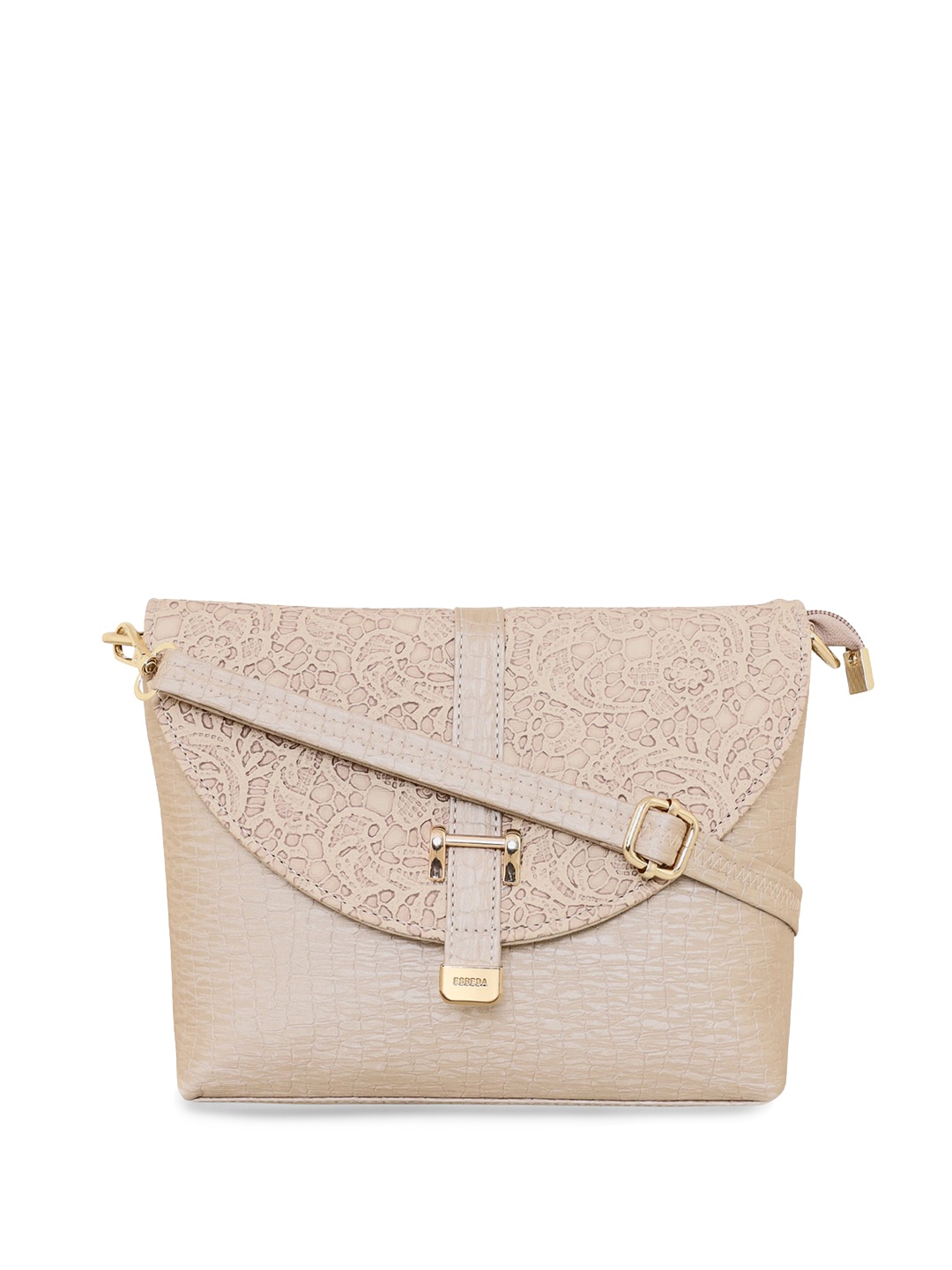 

ESBEDA Textured Structured Sling Bag, Beige