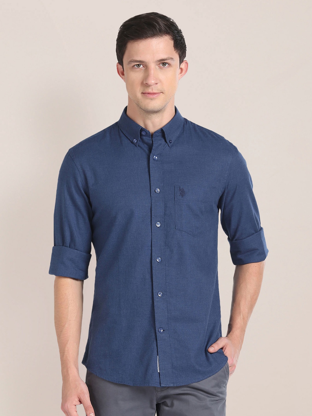 

U.S. Polo Assn. Button Down Collar Casual Shirt, Blue