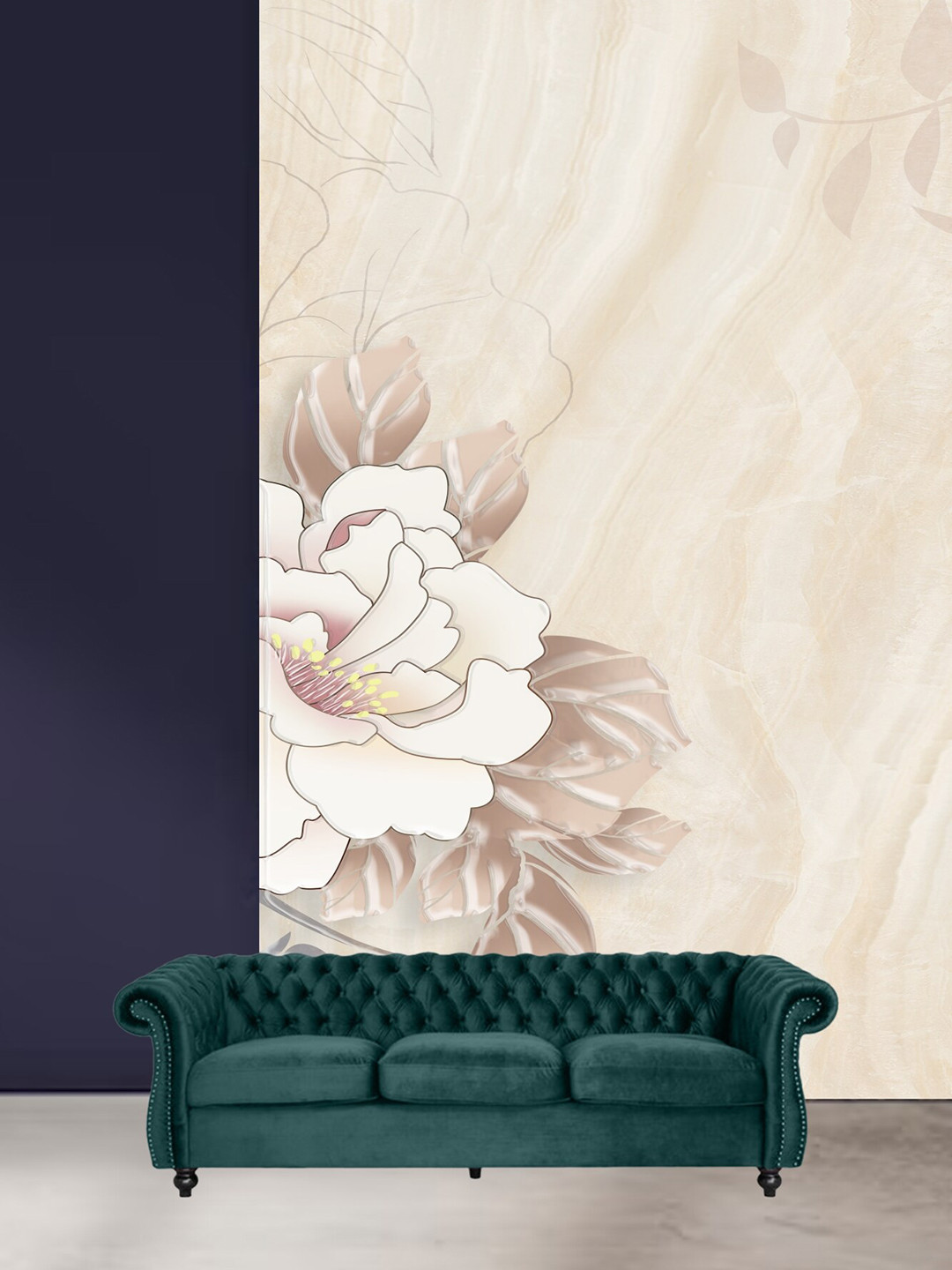 

KSHIRSA Pink Floral Printed Self Adhesive Wallpaper
