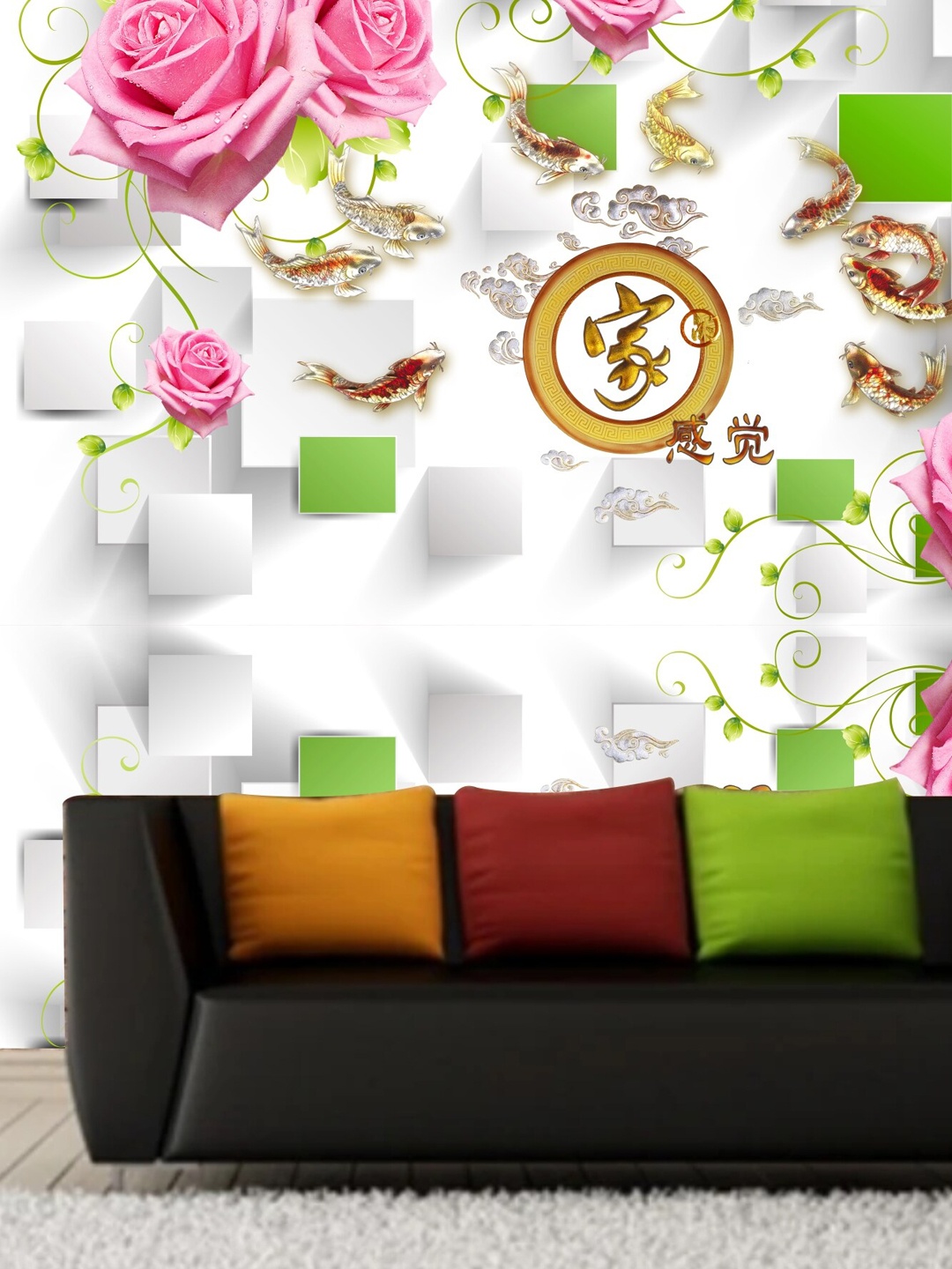 

KSHIRSA White & Pink Floral Printed Self Adhesive Wallpaper