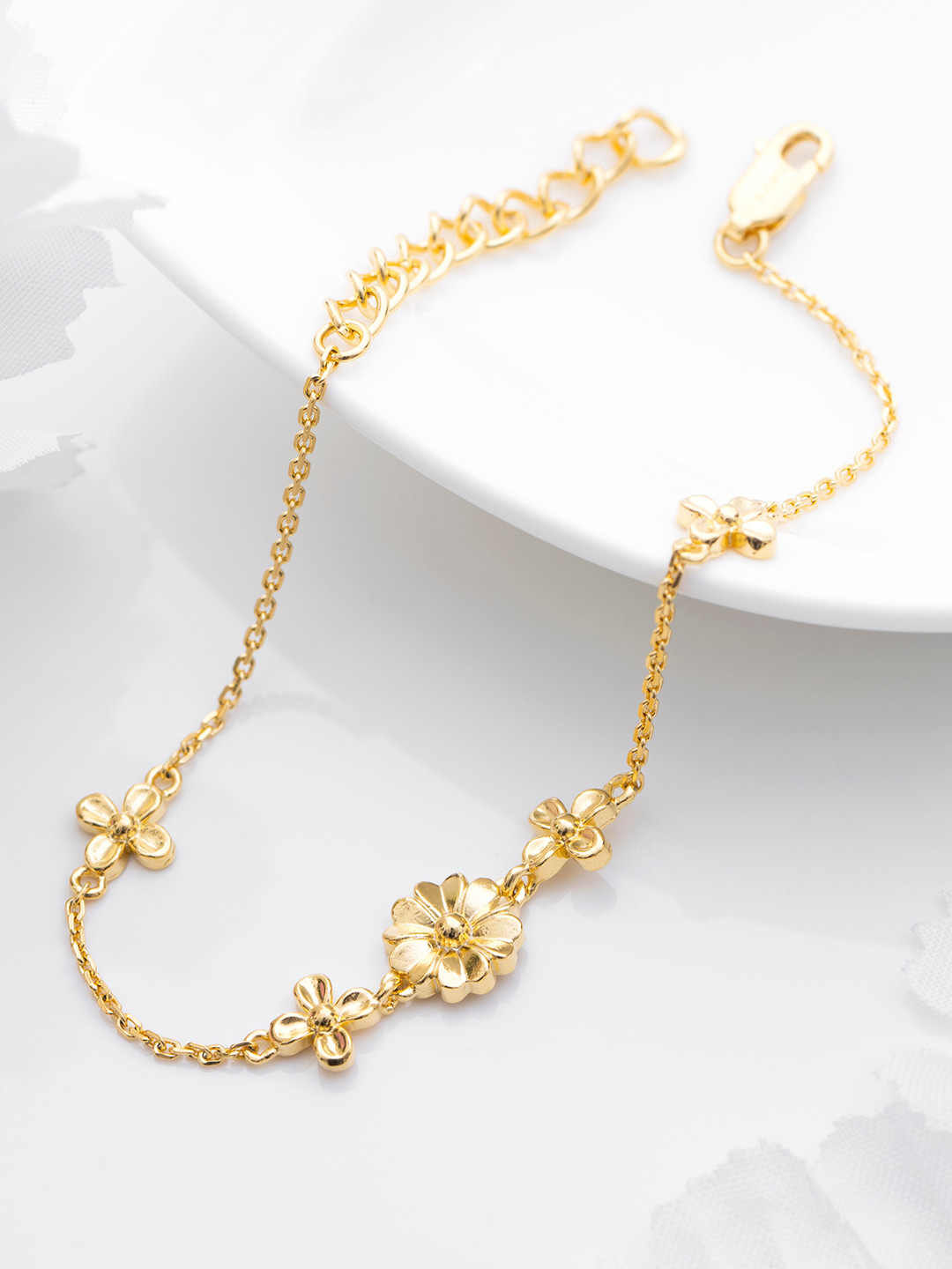 

Zavya Women 925 Sterling Silver Gold-Plated Link Bracelet
