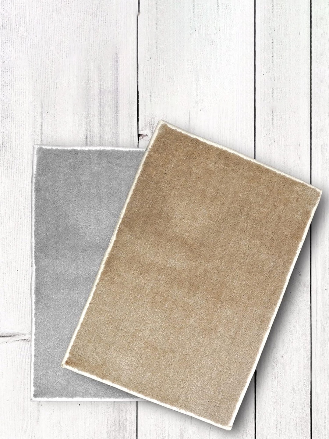 

PEQURA Beige Water Absorbent Drying Microfiber Bathroom Mat
