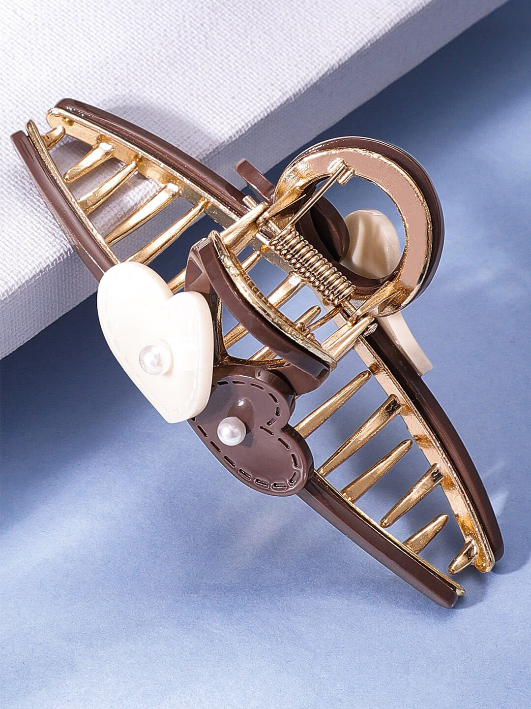 

Rubans Embellished Claw Clip, Brown